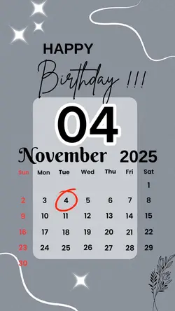 HBD 04 NOVEMBER 
