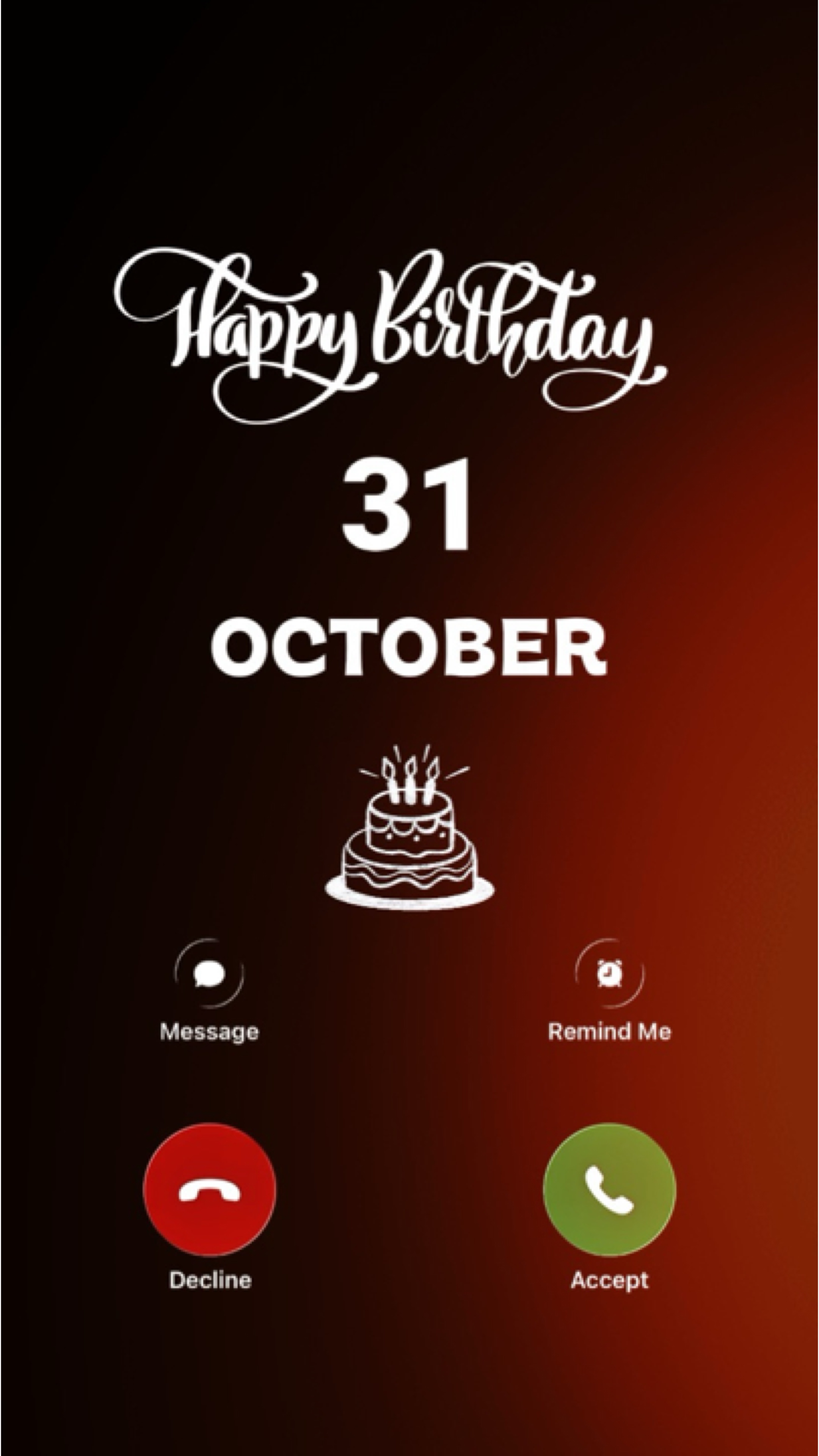 BIRTHDAY 31 OCTOBER