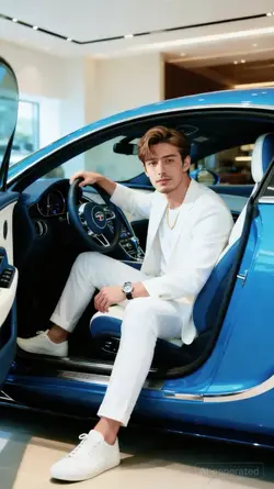 ai car bugatti blue