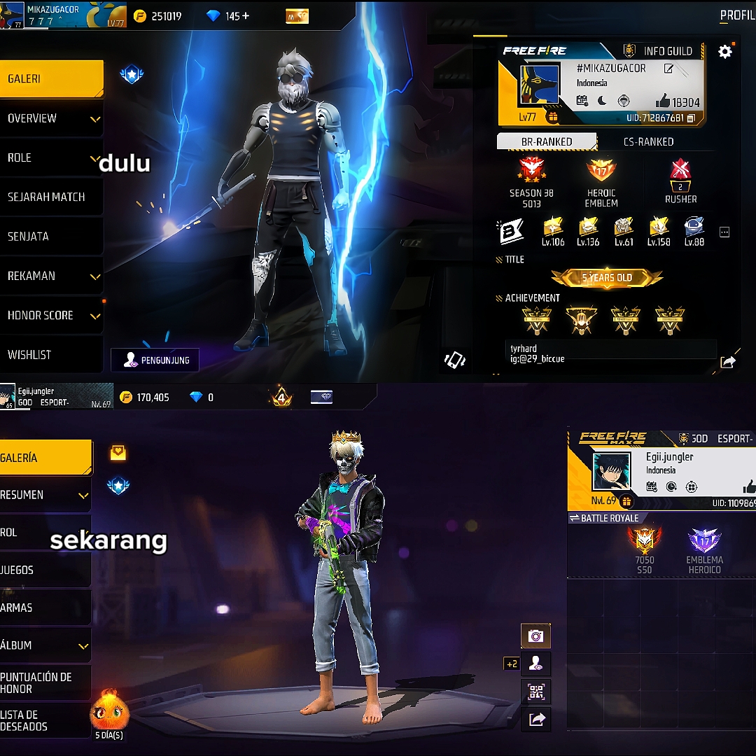 dulu vs sekarang 