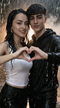 Rain couple fotoshoo