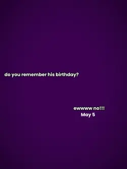 Remember his birthda