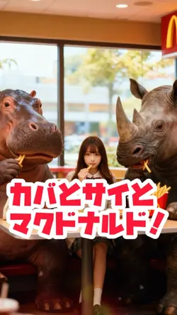 カバとサイとマクドナルド🍟