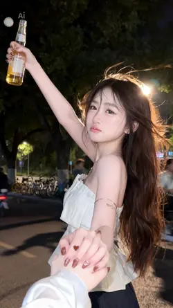 Trend cầm chai rượu