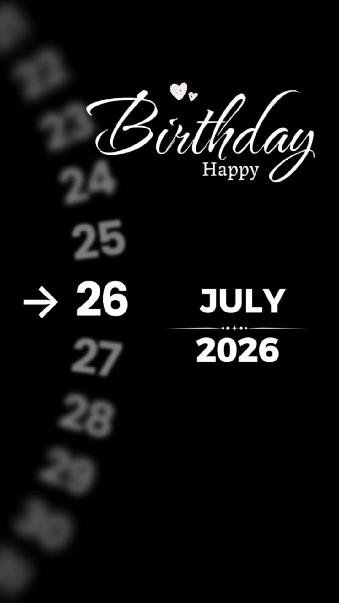 Cumpleaños 26 de julio de 2026