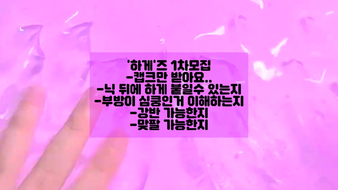 하게 즈 모집 .ᐟ 