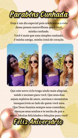 Parabéns Cunhada