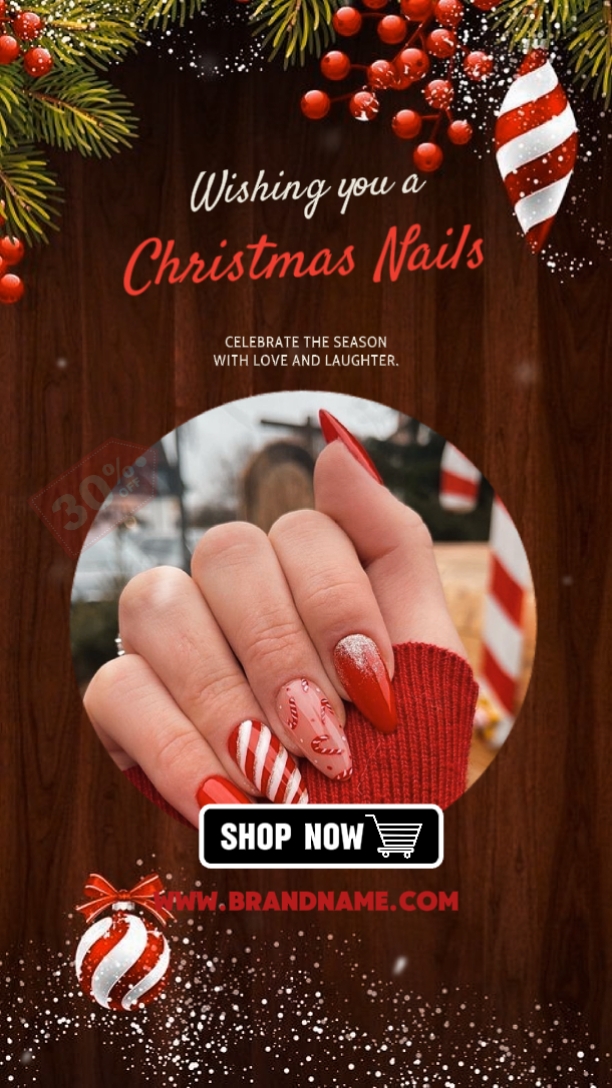 Unhas de natal 