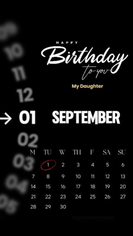 Hbd daughter 01 Sept