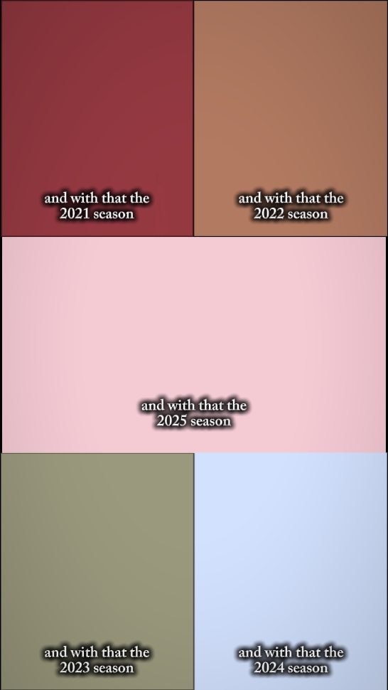 Saison 2021 à 2025