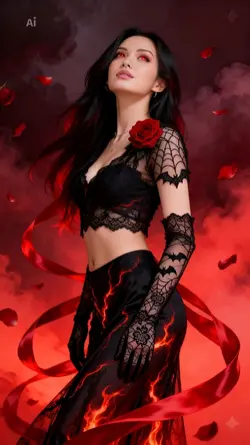 Red Lace Roses