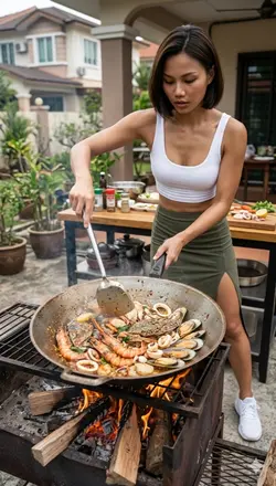 Cooking seafoods