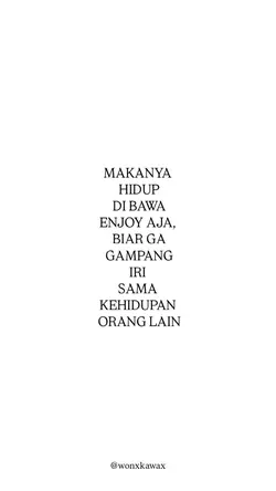 makanya hidup dibawa