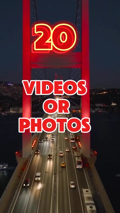 20 vídeos ou fotos 
