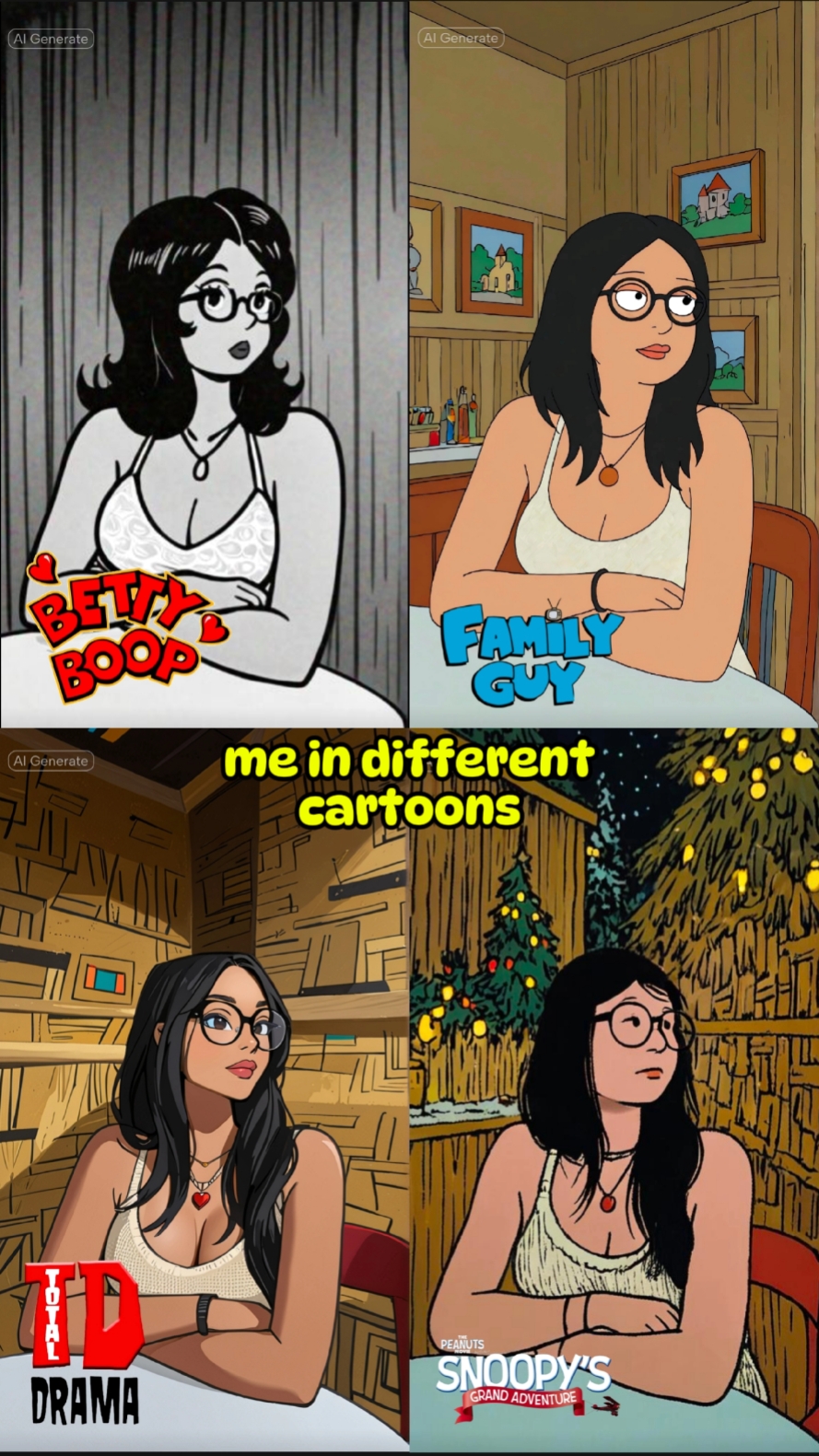 4 dibujos animados diferentes