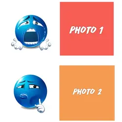 Sad vs mewing emoji 