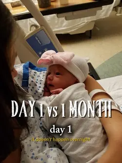 day 1 vs 1 month ❤️
