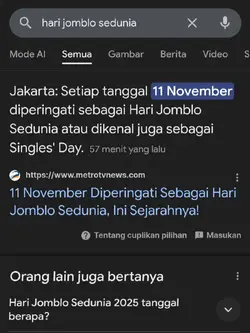 hari jomblo sedunia
