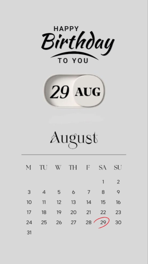 HBD 29 DE AGOSTO