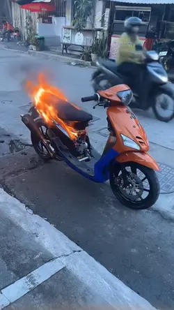 BURNING MOTORCYCLE