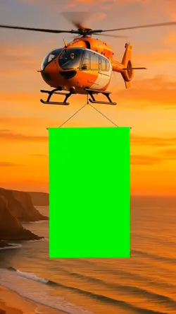 helicopter banner