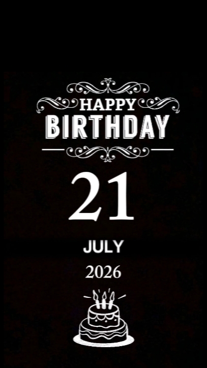 Aniversário 21 de julho 