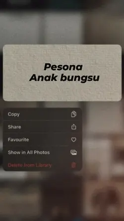 PESONA ANAK BUNGSU