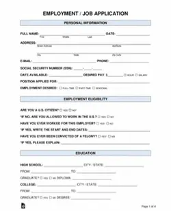 JOB APPLICATION !!