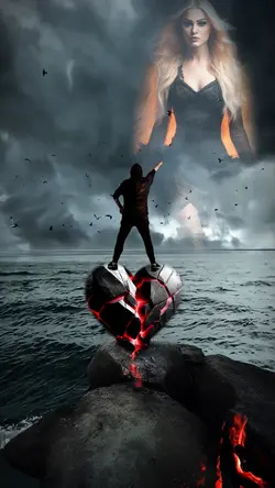 Romantic heart night