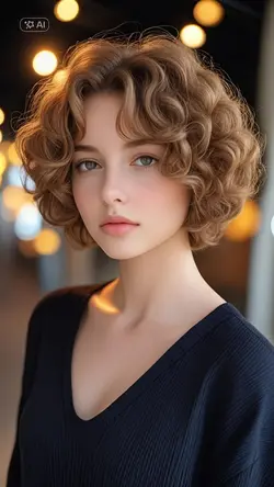 Short curly hair