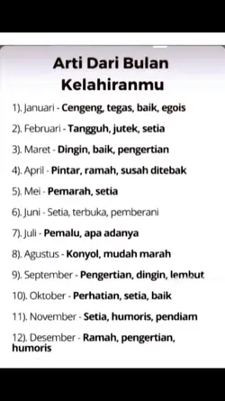 bulan lahir