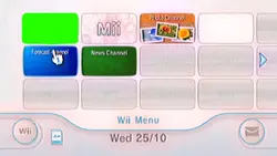 Wii menu template