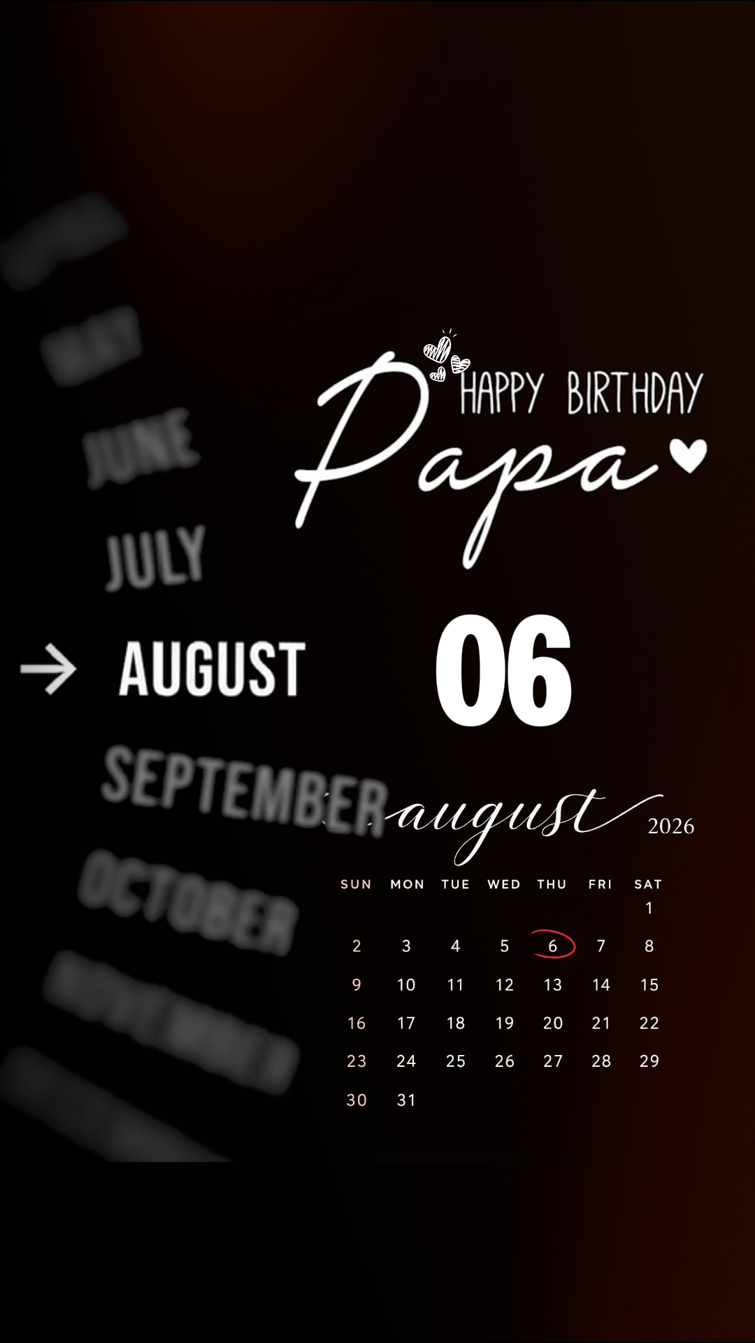 HBD PAI 06 DE AGOSTO