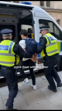 Fake arrest prank