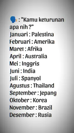 kamu keturunan apa