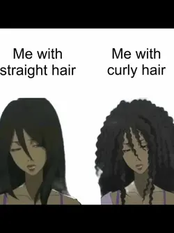 Straight hair vs