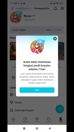 7 hari dapat level 1