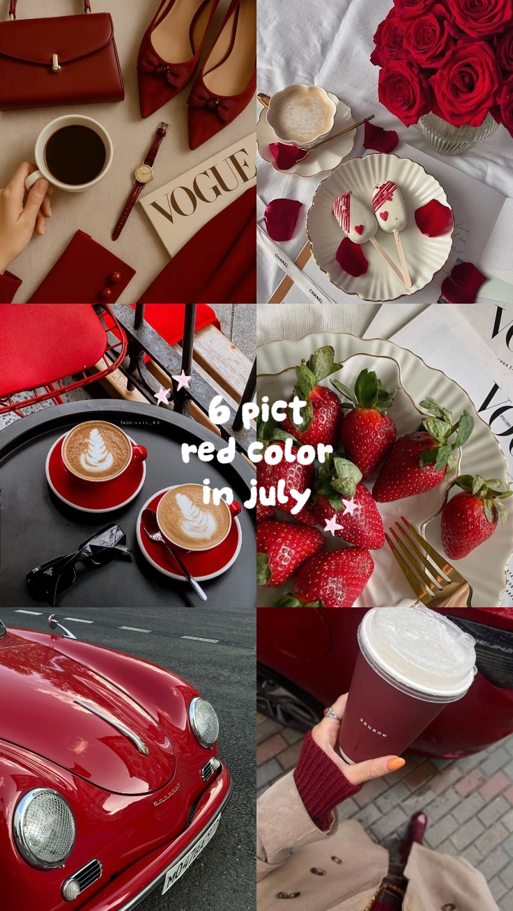 6 pict red color 