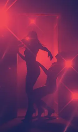 red silhouette
