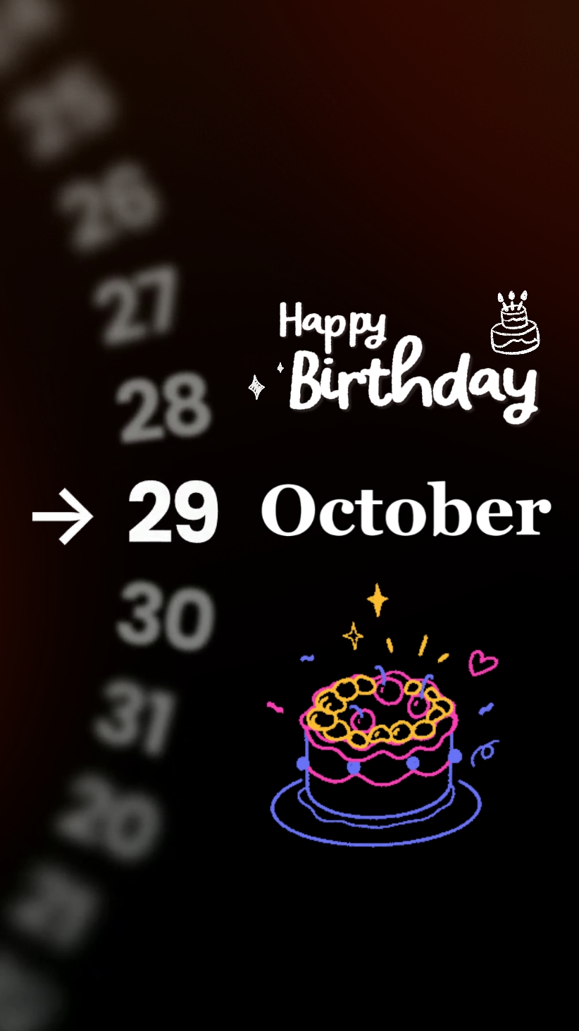HBD 29 October