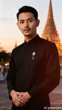 ชุดไทยสีดำไว้อาลัย