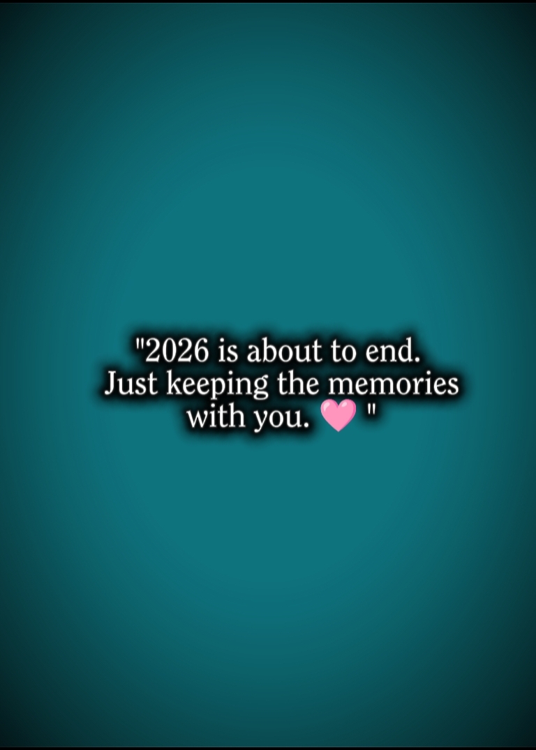 2026년이 곧 끝납니다