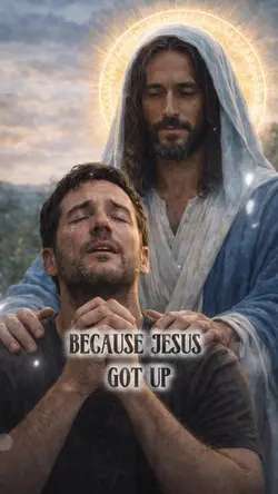 Because Jesus got up