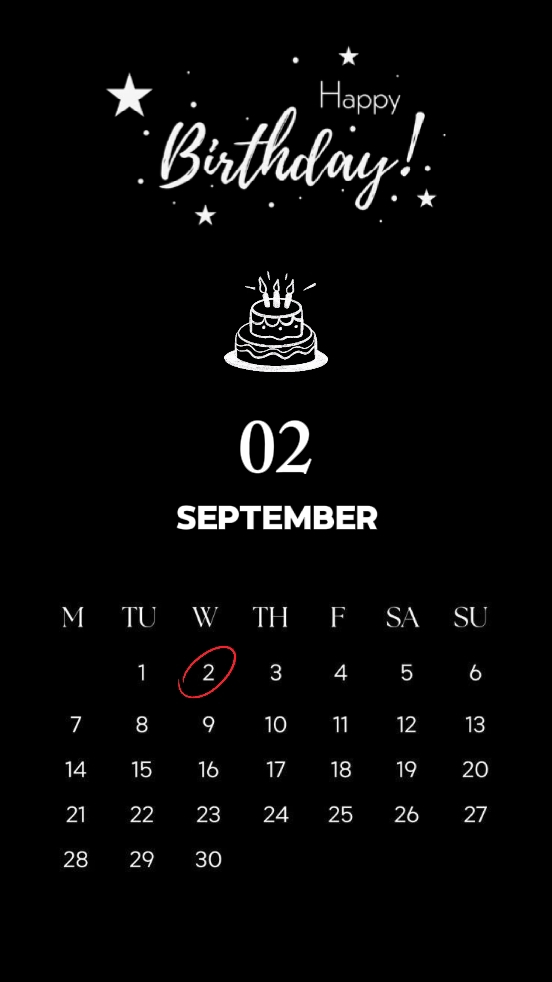 HBD 02 SEPTEMBER 