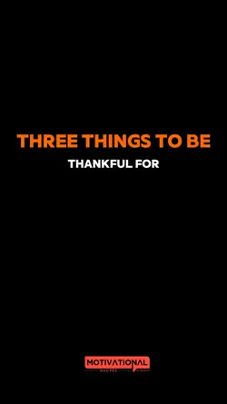 Be thankfull