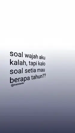 soal wajah aku kalah