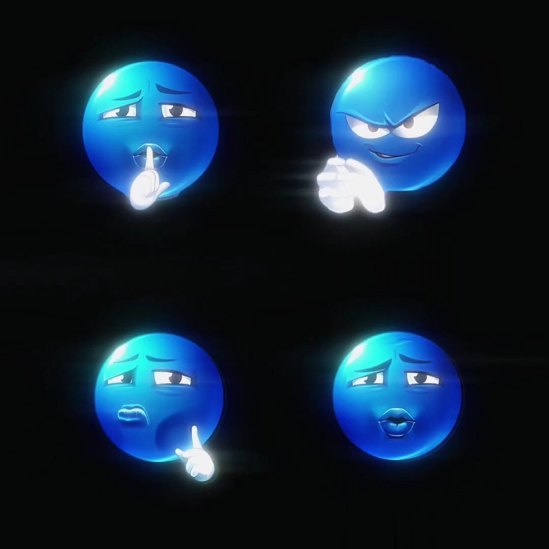 tendance emoji bleu
