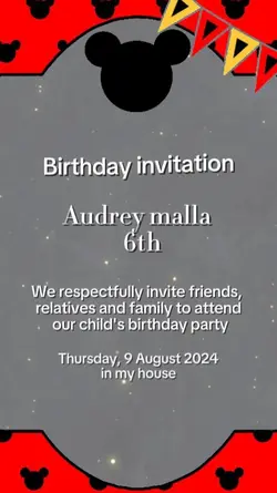 Birthday invitation
