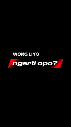 wong liyo ngerti opo