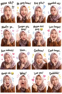 Template stiker lucu